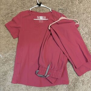 Wonderwink Pink Scrub Set